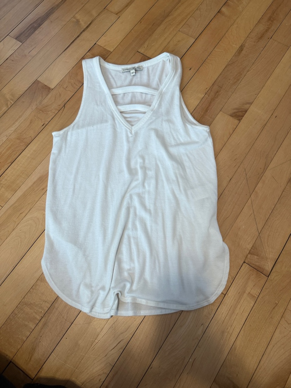 Express Women’s White Strappy V-Neck Tank Top